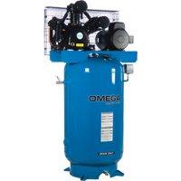 Compresseurs d'air s&eacute;rie industrielle - Compresseurs horizontaux - Deux &eacute;tages, 66,6 gal. (80 gal. US) Rideout Tool & Machine Inc.