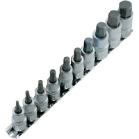 HSW3812-10M Metric Bit Socket Set, Hex, 1/2"/3/8" Drive, 10 Pcs Rideout Tool & Machine Inc.