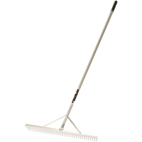 Pro Level Rakes, Aluminum Handle, 36" W, Aluminum Blade, 36 Tines Rideout Tool & Machine Inc.