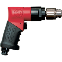 Non-Reversible Drills, 21 CFM, 1/4" NPTF, 89 dBA, 3/8" Chuck, Keyed TG070 | Rideout Tool & Machine Inc.