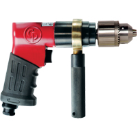 Reversible Drill, 15 CFM, 1/4" NPTF, 3/8" Chuck BW003 | Rideout Tool & Machine Inc.