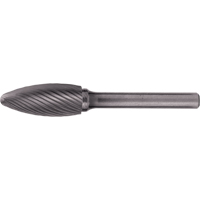 Solid Carbide Burrs - Flame Shaped, 1/8" Dia., 1/8" Shank Rideout Tool & Machine Inc.
