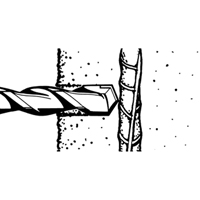 Coupe-barres d'armature rotatifs, 3/8", Tige SDS-Plus, Carbure Rideout Tool & Machine Inc.