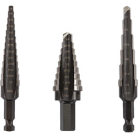 Unibit&reg; Step Drill Set, 3 Pieces, High Speed Steel Rideout Tool & Machine Inc.
