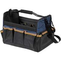 Sacs &agrave; outils souple &agrave; dessus ouvert de 14", Polyester, 21 pochettes, Beige Rideout Tool & Machine Inc.