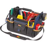Sacs &agrave; outils souple &agrave; dessus ouvert de 14", Polyester, 21 pochettes, Beige Rideout Tool & Machine Inc.