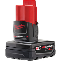 M12 Redlithium 4.0 Battery, Lithium-Ion, 12 V, 4 A Rideout Tool & Machine Inc.