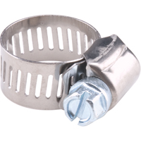 Hose Clamps - Stainless Steel Band & Zinc Plated Screw, Min Dia. 1/2", Max Dia. 1-1/8" TLY182 | Rideout Tool & Machine Inc.