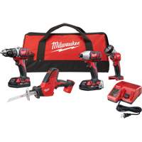 M18 Cordless 4-Tool Combo Kit, Lithium-Ion, 18 V Rideout Tool & Machine Inc.