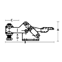Horizontal Hold-Down Clamps - 205 Series TN062 | Rideout Tool & Machine Inc.