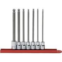 Jeu de douilles SAE &agrave; embout sph&eacute;rique long, Hexagonale, Prise 3/8", 7 mr Rideout Tool & Machine Inc.