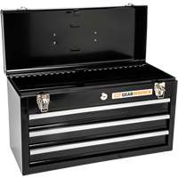 Boîte &agrave; outils portative, 20" la, 3 tiroirs, Noir Rideout Tool & Machine Inc.
