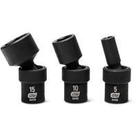 Jeu de 12 douilles m&eacute;triques flexibles universelles &agrave; chocs 1/4" &agrave; 6 pans Rideout Tool & Machine Inc.