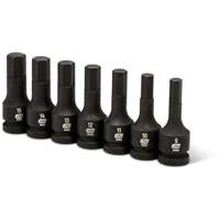 Jeu de douilles m&eacute;triques &agrave; chocs, Hexagonale, Prise 1/2", 7 mrcx Rideout Tool & Machine Inc.