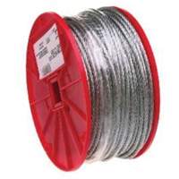 Wire Cable, 500' (152.4 m) x 1/16", 96 lbs. (0.048 tons), Galvanized TQB485 | Rideout Tool & Machine Inc.
