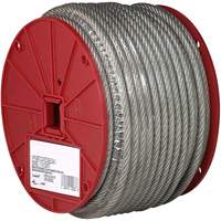 Wire Cable, 250' (76.2 m) x 1/8", 340 lbs. (0.17 tons), Vinyl Coated TQB489 | Rideout Tool & Machine Inc.