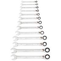 Jeu de cl&eacute;s &agrave; cliquets r&eacute;versibles SAE &agrave; 12 pans et 72 dents, Combinaison, 13 morceaux, Imp&eacute;rial Rideout Tool & Machine Inc.