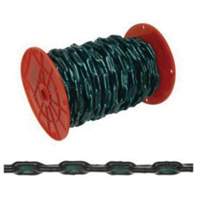 Straight Link Coil Chain with Green Sleeve, Low Carbon Steel, 2/0 x 60' (18.3 m) L, 520 lbs. (0.26 tons) Load Capacity TTB321 | Rideout Tool & Machine Inc.