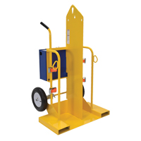 Welding Cylinder Torch Cart, Pneumatic Wheels, 24" W x 19-1/2" L Base, 500 lbs. TTV168 | Rideout Tool & Machine Inc.