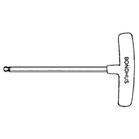 Individual Hex Keys - SAE, Ball End, 3/32" x 6" L, T Handle Rideout Tool & Machine Inc.