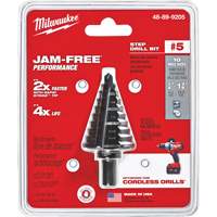 #5 Step Drill Bit, 1/4" - 1-3/8" , 1/8" Increments, High Speed Steel Rideout Tool & Machine Inc.
