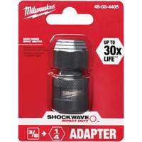 Shockwave Impact Driver Square to Hex Socket Adapter, Impact, 1/4" Drive, 3/8" Socket, 1.875" L Rideout Tool & Machine Inc.