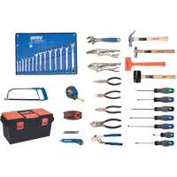 Deluxe Tool Set with Plastic Tool Box, 56 Pieces TYP012 | Rideout Tool & Machine Inc.