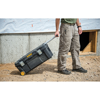 Tool Box on Wheels, 12-1/2" W x 28-1/2" D x 12" H, Black Rideout Tool & Machine Inc.