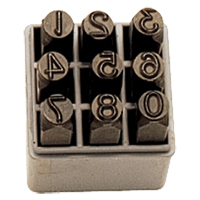 Jeu de num&eacute;ros &agrave; estamper &agrave; la main, 9 morceaux Rideout Tool & Machine Inc.