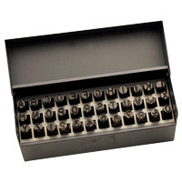 Jeu de lettres et num&eacute;ros pour estampage &agrave; la main, 36 morceaux Rideout Tool & Machine Inc.