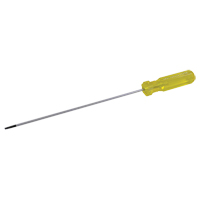 Electrician's Slotted Screwdriver, 1/8" Tip, Round, 6-1/2" L, Plastic Handle Rideout Tool & Machine Inc.