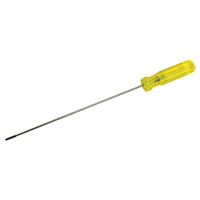 Electrician's Slotted Screwdriver, 1/8" Tip, Round, 11-1/2" L, Plastic Handle Rideout Tool & Machine Inc.
