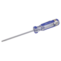 Slotted Screwdriver, 1/8" Tip, Round, 5-1/2" L, Plastic Handle Rideout Tool & Machine Inc.