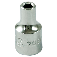 Socket, 4 mm, 1/4" Drive, 6 Points Rideout Tool & Machine Inc.