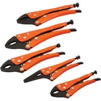 Straight Curved & Long Nose Locking Pliers Set, 5 Pieces TYR832 | Rideout Tool & Machine Inc.