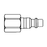 Quick Couplers - 1/2" Industrial, One Way Shut-Off - Plugs, 3/8" TZ154 | Rideout Tool & Machine Inc.