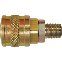 Quick Couplers - 1/4" Industrial, One Way Shut-Off - Automatic Couplers, Brass Rideout Tool & Machine Inc.
