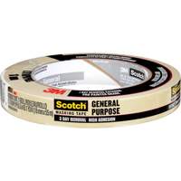 Scotch&reg; Contractor Grade Masking Tape 2020, 18 mm (3/4") x 55 m (180'), Beige Rideout Tool & Machine Inc.