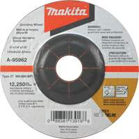 Meule inox, 5" x 1/4", Arbre 7/8", Oxyde d'aluminium, Type 27 Rideout Tool & Machine Inc.