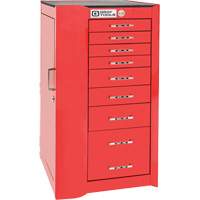 Pro+ Left Side Rider Tool Cabinet, 8 Drawers, 19" W x 19" D x 36-1/2" H, Red UAF499 | Rideout Tool & Machine Inc.
