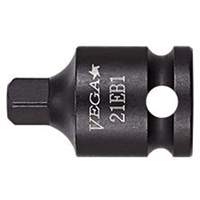 Socket Adapter, Impact, 3/8" Drive, 1/2" Socket, 1.5" L, Pin Rideout Tool & Machine Inc.