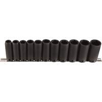 Jeu de douilles longues, 11 Mcx, Chocs, Prise de 1/2", Profond Rideout Tool & Machine Inc.