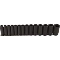 Jeu de douilles longues, 14 Mcx, Chocs, Prise de 1/2", Profond Rideout Tool & Machine Inc.