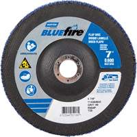 BlueFire™ R884P Coarse Grit Flap Disc, 7" x 7/8", Type 27, 80 Grit, Zirconia Alumina UAJ185 | Rideout Tool & Machine Inc.
