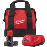 M12 Battery Pack & Charger Starter Kit, Lithium-Ion, 12 V, 4 A Rideout Tool & Machine Inc.