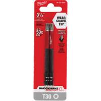 Shockwave Impact Duty Screwdriver Bit, Torx, T-30 Tip, 1/4" Drive Size, 3-1/2" Length Rideout Tool & Machine Inc.