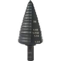 #12 Multi-Hole Step Drill Bit, 7/8" - 1-3/8" , 1/16" Increments, High Speed Steel UAL103 | Rideout Tool & Machine Inc.