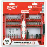 Jeu de 40 embouts de visseuse &agrave; percussion Shockwave Impact-Duty Rideout Tool & Machine Inc.