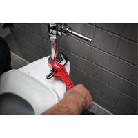 Steel Offset Hex Pipe Wrench, 2-5/8" Jaw Capacity, 10-1/2" Long, Powder Coated Finish, Ergonomic Handle Rideout Tool & Machine Inc.