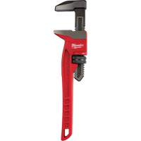 Smooth Jaw Pipe Wrench, 2-5/8" Jaw Capacity, 12" Long, Powder Coated Finish, Ergonomic Handle Rideout Tool & Machine Inc.